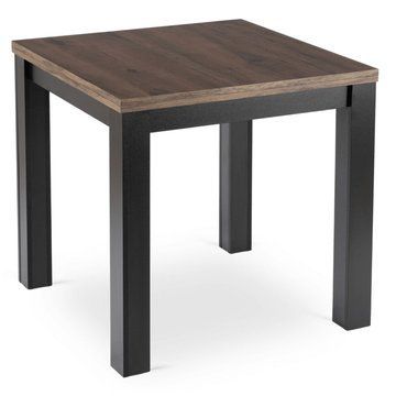 Стіл розкладний MEBEL ELITE MAX 80-160х80 см Горіх/Чорний
