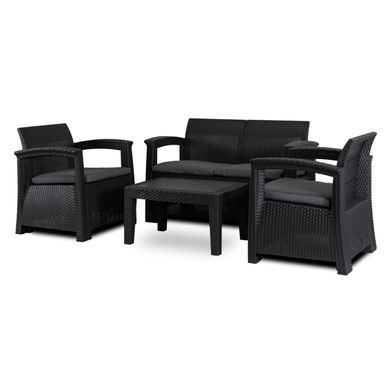 Комплект садових меблів MEBEL ELITE COLUMBIA Чорний