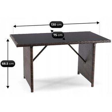 Комплект садових меблів MEBEL ELITE DALLAS Коричневий