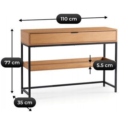 Консоль MEBEL ELITE RUBY 110 см Дуб