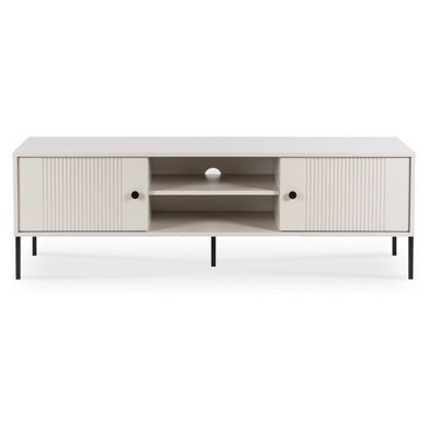 Тумба под ТВ MEBEL ELITE SOFT Кашемир/Черный