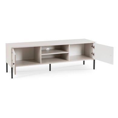 Тумба под ТВ MEBEL ELITE SOFT Кашемир/Черный
