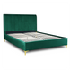 Кровать двуспальная бархатная MEBEL ELITE MARCELO велюр 160x200 см зеленый
