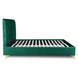 Кровать двуспальная бархатная MEBEL ELITE MARCELO велюр 160x200 см зеленый