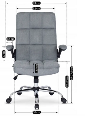 Кресло офисное поворотное MEBEL ELITE OLMO / LONDON ткань: серый
