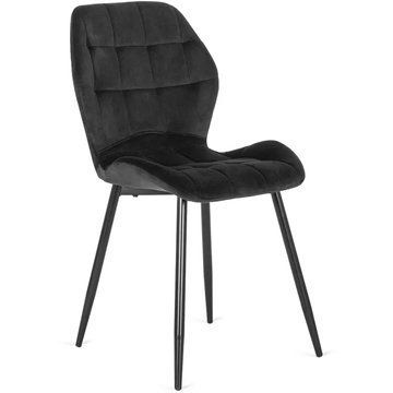 Стілець оксамитовий MEBEL ELITE LUCKY Velvet Чорний