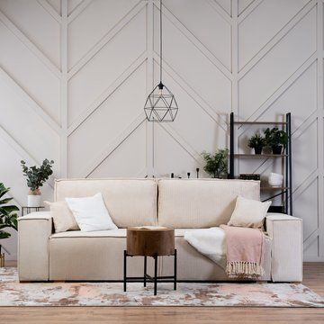 Диван двухместный MEBEL ELITE AMIR, Бежевый вельвет