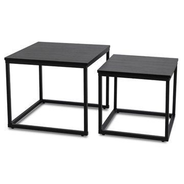 Комплект журнальных столов MEBEL ELITE TEVET 2 шт Черный