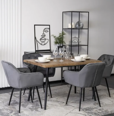 Стул бархатный MEBEL ELITE VIKI Velvet серый