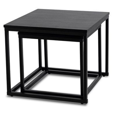 Комплект журнальних столів MEBEL ELITE TEVET 2 шт Чорний