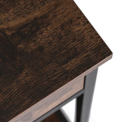 Консоль MEBEL ELITE EVERLY 100 см Рустикальный дуб/Черный