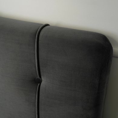 Ліжко MEBEL ELITE LINO 140x200 см Темно-сірий