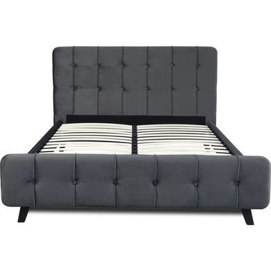 Ліжко MEBEL ELITE LINO 140x200 см Темно-сірий
