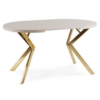 Раскладной обеденный стол MEBEL ELITE LUGO 90(190)* 76 см Кашемир/Золото