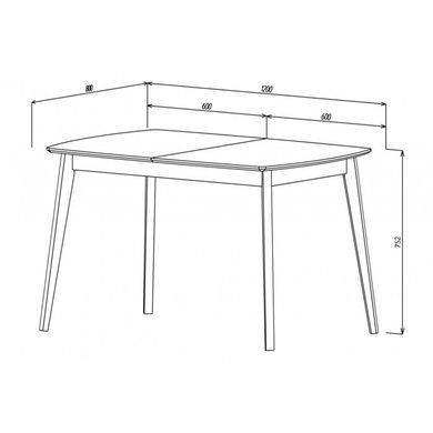 Стол EXEN II стол 120(160)*80 дерево/кремовый