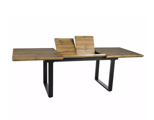 Стол UMBERTO II 160(240)x90 см Дуб Артизан/ Черный SIGNAL