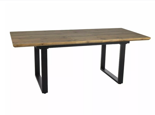 Стол UMBERTO II 160(240)x90 см Дуб Артизан/ Черный SIGNAL