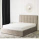 Ліжко двоспальне оксамитове MEBEL ELITE PANAMA Velvet 140x200 см Бежевий