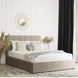 Ліжко двоспальне оксамитове MEBEL ELITE PANAMA Velvet 140x200 см Бежевий