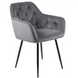 Стул бархатный MEBEL ELITE VIKI Velvet серый