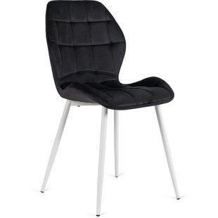 Стул бархатный MEBEL ELITE LUCKY велюр Черный/Белый