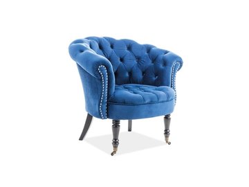 Крісло Philips Velvet Синій 87 х 78 см SIGNAL