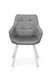 Крісло Тандем, білий/ велюр світл-сірий