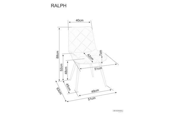 Стілець Ralph Velvet Чорний SIGNAL
