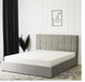 Кровать двуспальная бархатная MEBEL ELITE PANAMA Velvet 160x200 см Серый