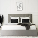 Кровать двуспальная бархатная MEBEL ELITE PANAMA Velvet 160x200 см Серый