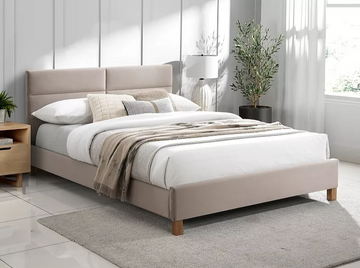 Кровать Sierra Velvet Беж 140х200 см SIGNAL