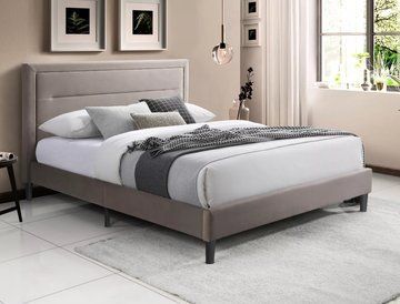 Кровать Malaga Velvet 160*200 см Бежевый SIGNAL