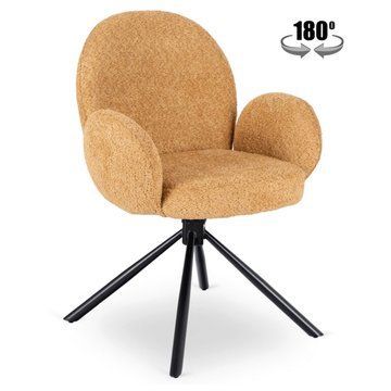 Обідній стілець поворотний MEBEL ELITE MUSSO Boucle Гірчичний