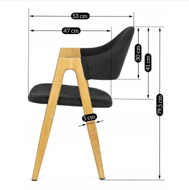 Стул MEBEL ELITE RUIZ ткань: черный