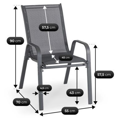 Комплект садовой мебели MEBEL ELITE LIBERTY Черный