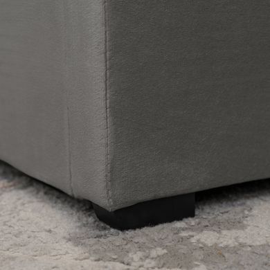 Кровать MEBEL ELITE MANDA Welur 140x200 см Серый