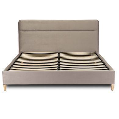 Кровать MEBEL ELITE NICEA Welur 160x200 см Бежевый