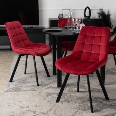 Стілець оксамитовий MEBEL ELITE RICK Velvet Бордовий