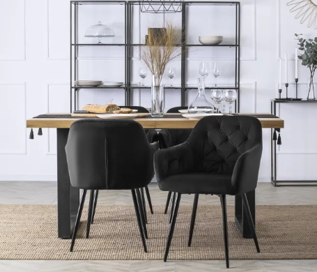 Стул бархатный MEBEL ELITE VIKI Velvet черный