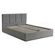 Кровать MEBEL ELITE MANDA Welur 140x200 см Серый