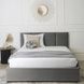 Кровать MEBEL ELITE MANDA Welur 140x200 см Серый