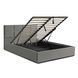Кровать MEBEL ELITE MANDA Welur 140x200 см Серый