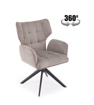 Крісло поворотне HALMAR K-601 сірий, тканина VINCI 11