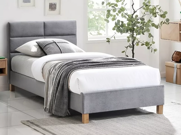 Кровать Sierra Velvet Сірий 90x200 SIGNAL