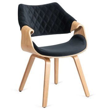 Стілець оксамитовий MEBEL ELITE LUISE Velvet Чорний