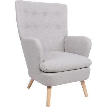 Кресло мягкое MEBEL ELITE SANTOS 2 ткань: светло-серый