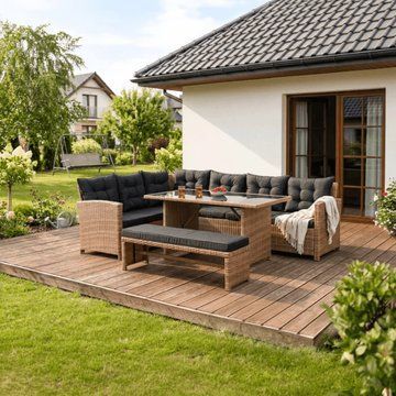 Комплект садових меблів MEBEL ELITE LIMPIO Світло-коричневий