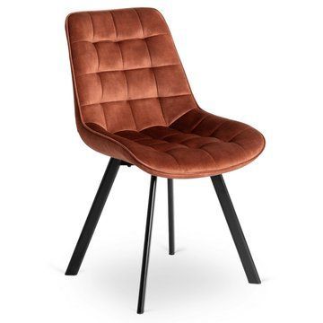 Стілець оксамитовий MEBEL ELITE RICK Velvet Рудий