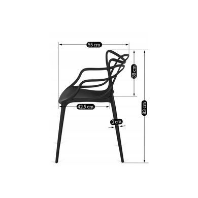 Стул пластиковый MEBEL ELITE CELTIC Черный