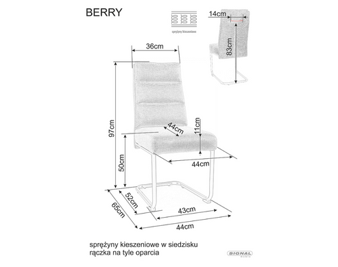 Стул Berry Brego Серый SIGNAL